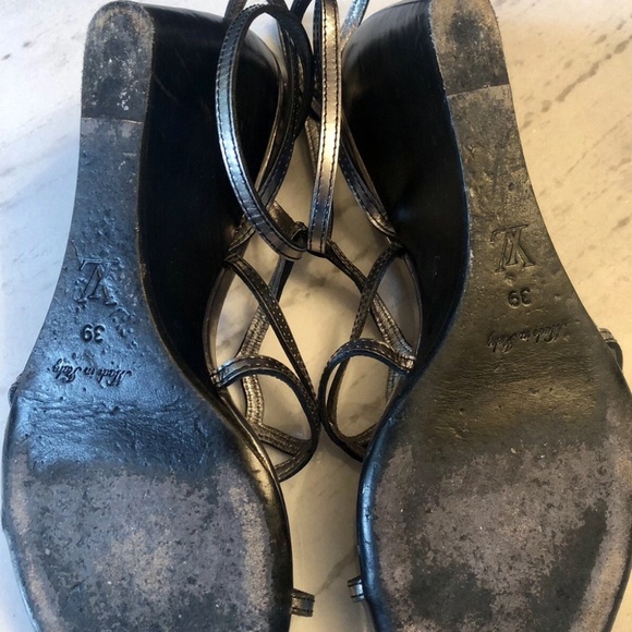 Louis Vuitton silver wedge sandals - Picture 8 of 8